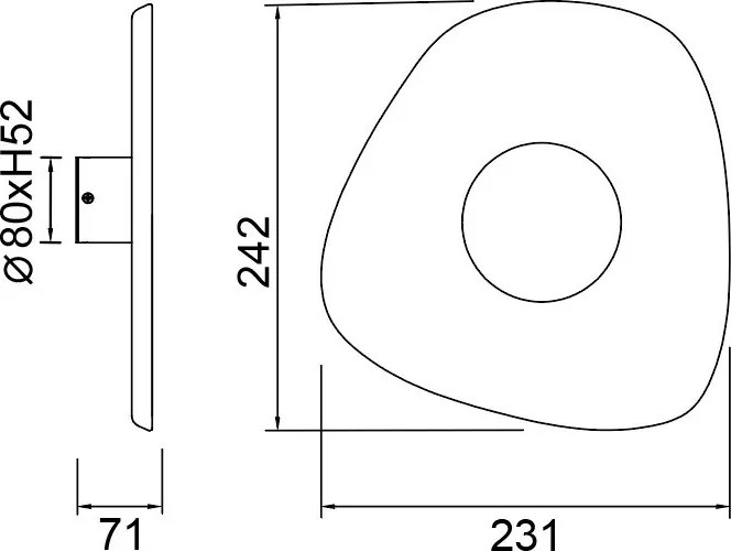 Aplica de perete LED design decorativ ACUSTIC 24,2cm