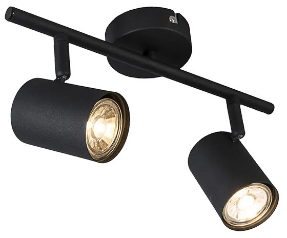 Spot modern negru cu 2 lumini inclinabile - Jeana