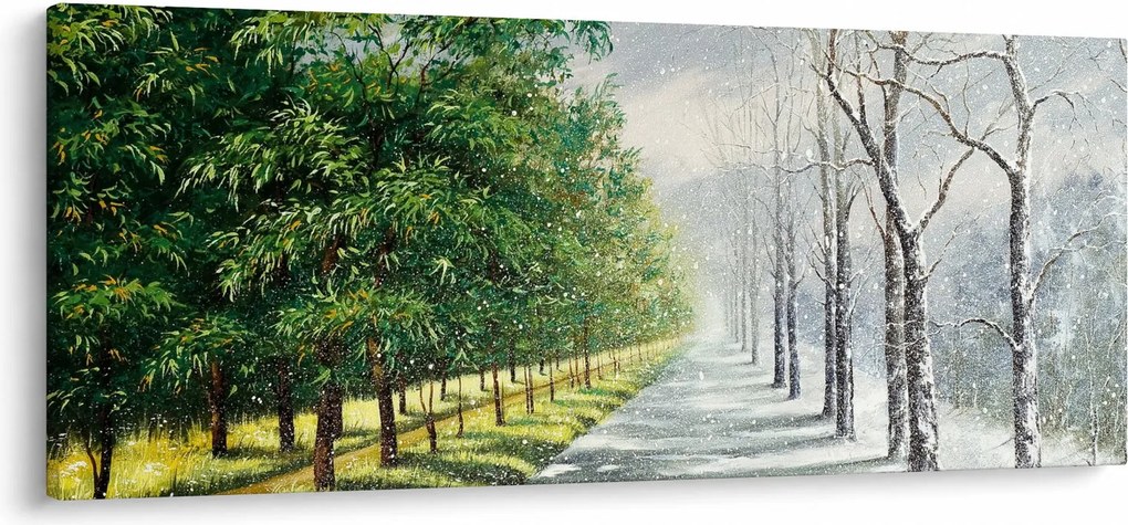Tablou - Iarna versus vara (120x50 cm)