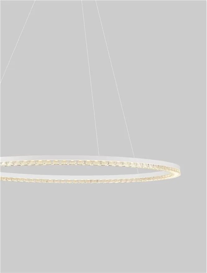 Lustra circulara aluminiu alb GREAMY D-85cm