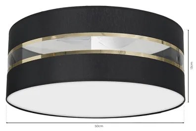 Plafonieră ULTIMO 3xE27/60W/230V neagră