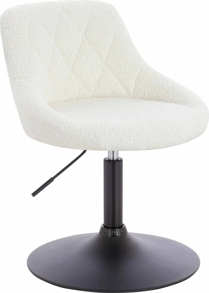 HR1054N Scaun Crem Boucle cu Bază Neagră