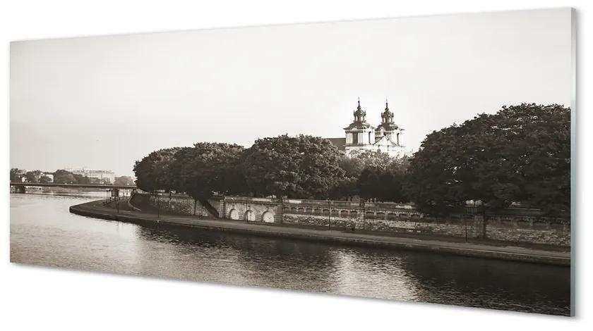 Tablouri pe sticlă pod Cracovia Râul