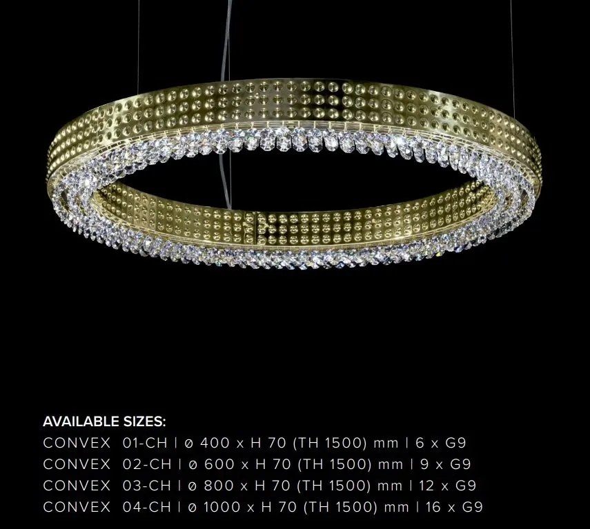 Lustra LUX moderna design circular D40 CONVEX 01