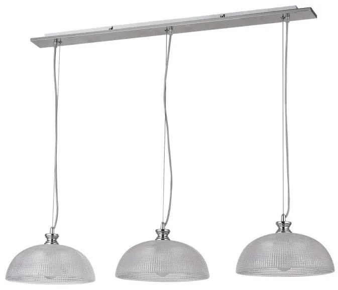 Lustra cu 3 pendule design clasic PETRINA crom satin 5460 RX