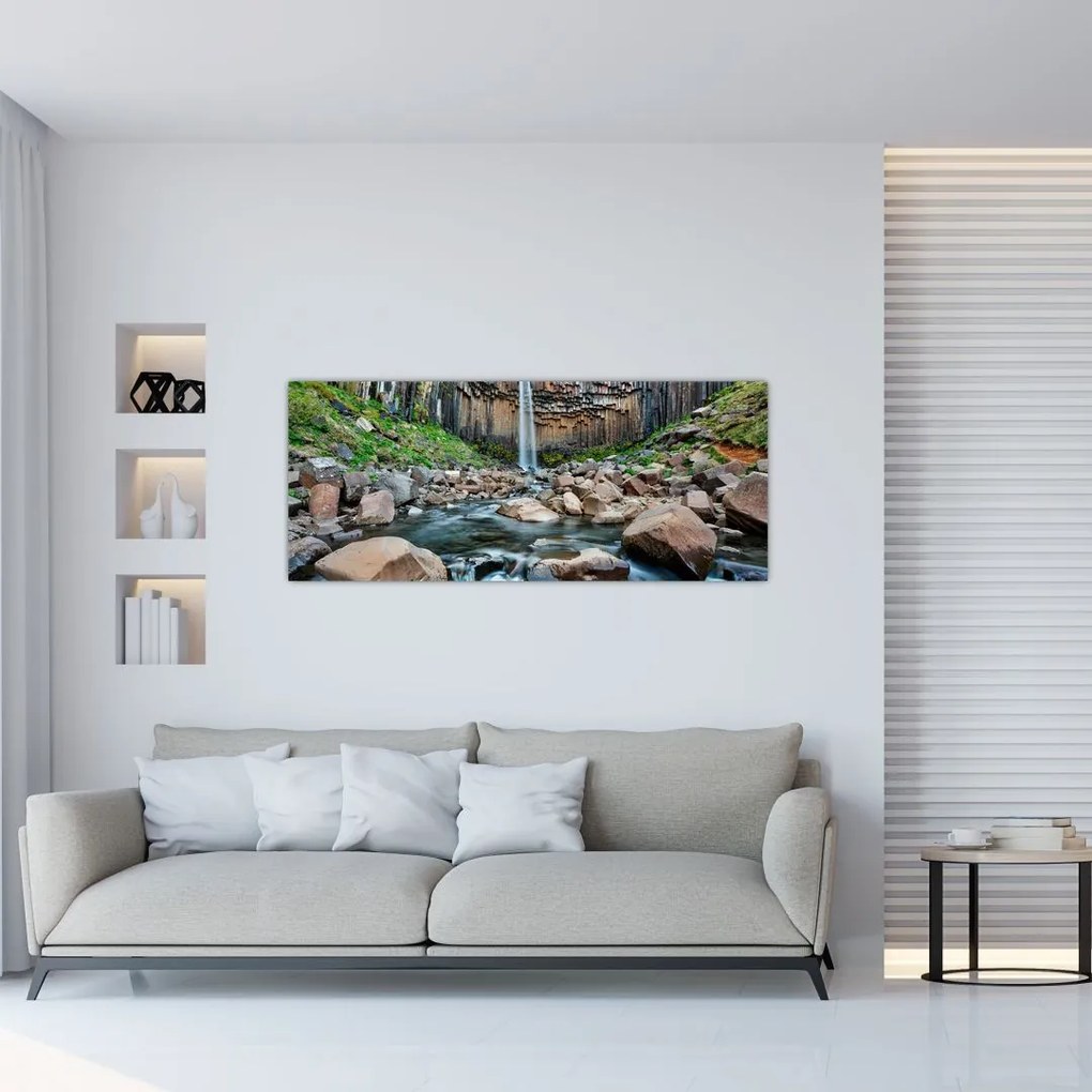 Tablou - Cascada Svartifoss, Islanda (120x50 cm)