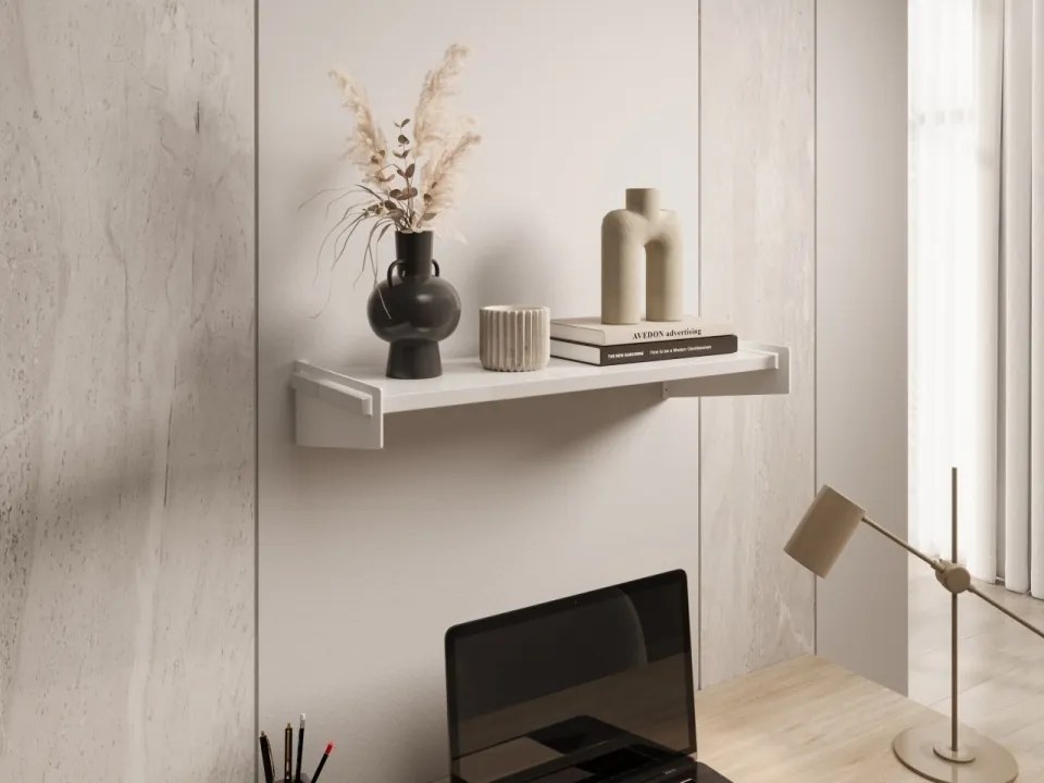 Raft suspendat, Ovo, ADRK Furniture (Culoare: Alb / Alb Mat)