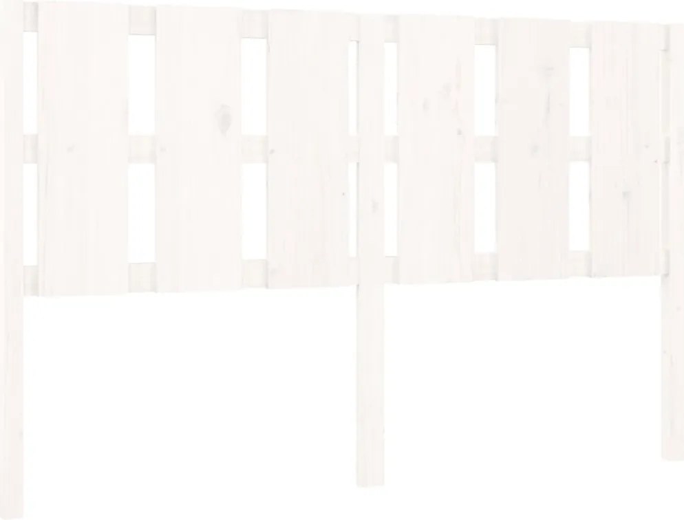vidaXL Tăblie de pat, alb, 155,5x4x100 cm, lemn masiv de pin