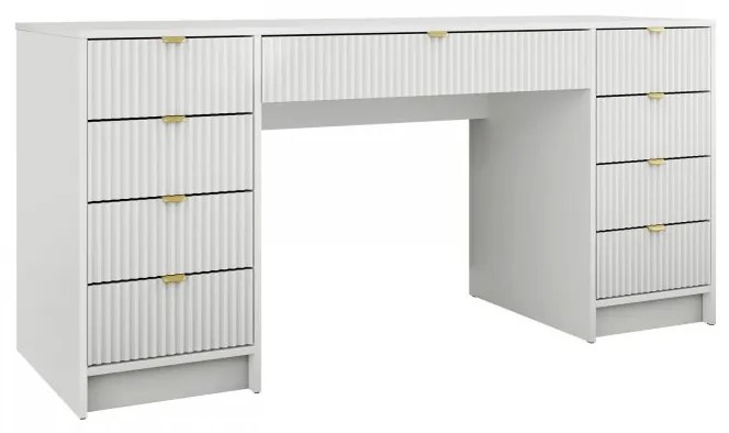 Masă de toaletă Rozoma Bis (Alb velvet + auriu) . 1104581