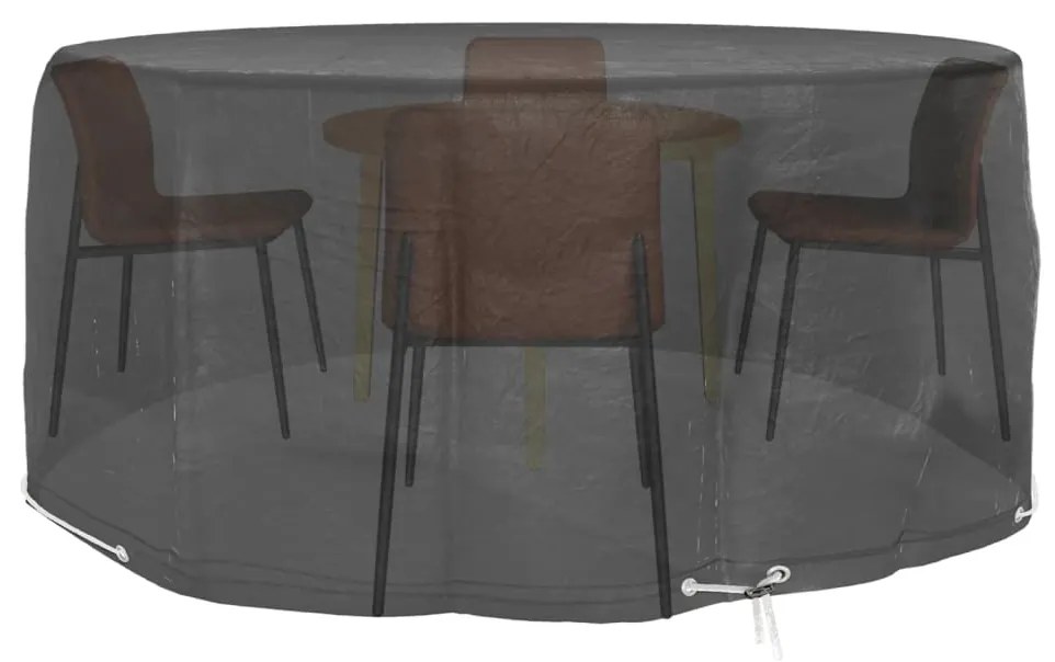 3155358 vidaXL Huse mobilier de grădină, 2 buc., 10 ocheți, rotund, Ø230x90 cm