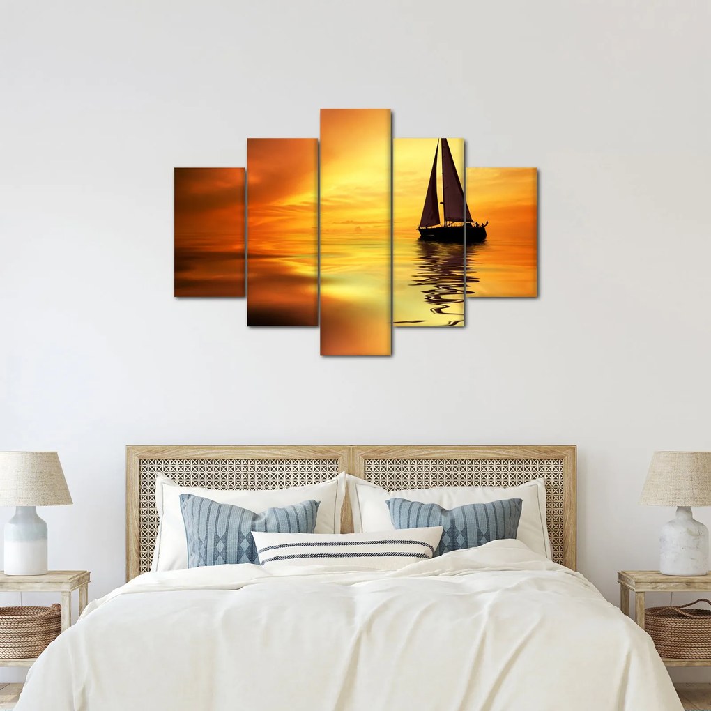 Tablou - Sailboat la apus de soare (150x105 cm)