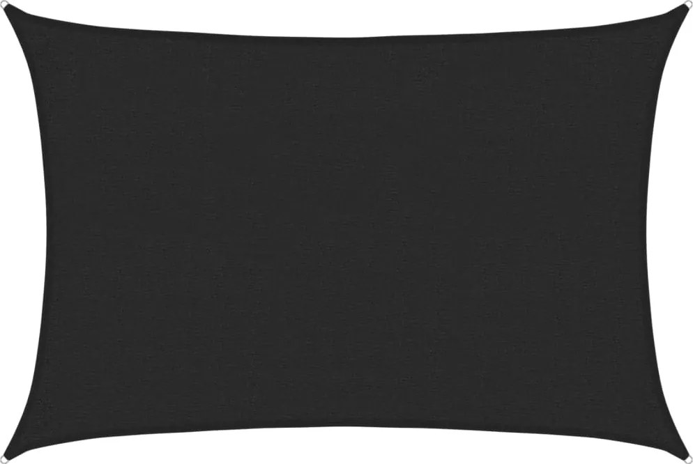 vidaXL Pânză parasolar, negru, 2x2,5 m, HDPE, 160 g/m²