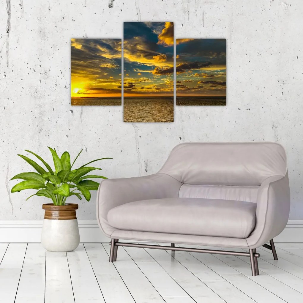 Apus de soare la mare (90x60 cm)