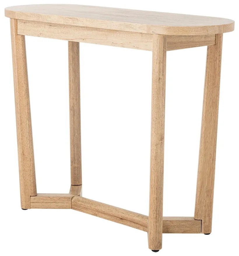 Masă consolă în culoare naturală din lemn de arbore de cauciuc 35x100 cm Serrone – Bloomingville