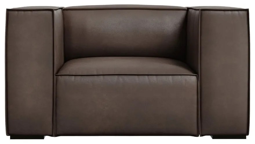 Fotoliu maro cu tapițerie din piele Madame – Windsor & Co Sofas