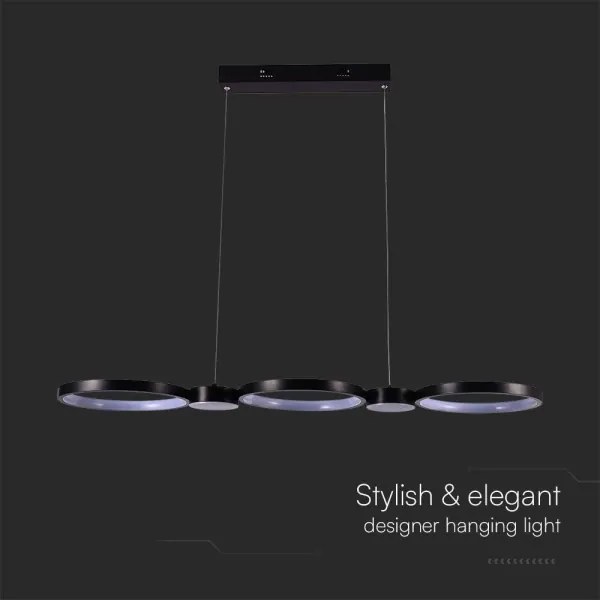 Lustră LED pe cablu LED/38W/230V 4000K negru