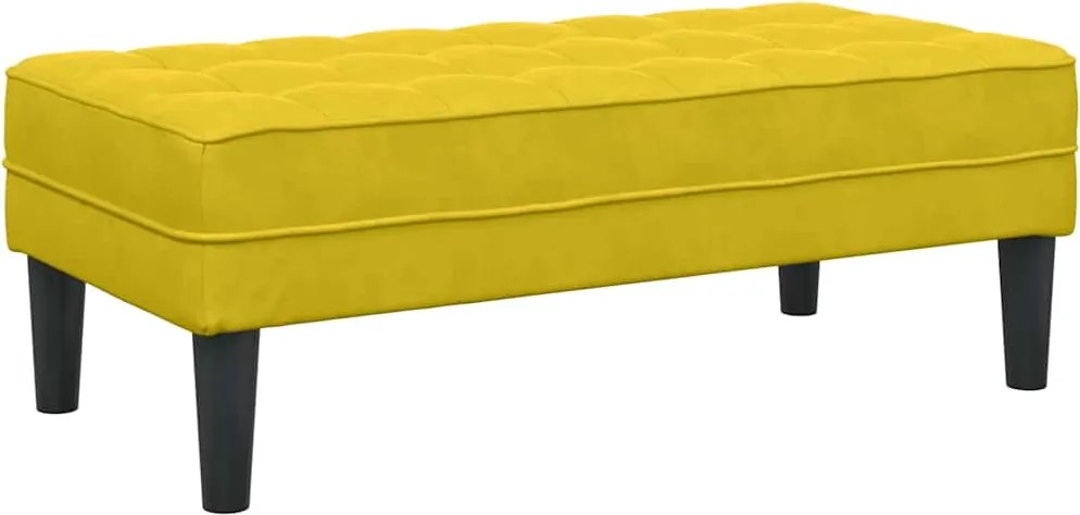 vidaXL bancă cu pernă Galben 113 x 57 x 39 cm Catifea