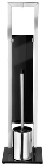 WENKO RIVALTA 22983100 - Perie WC 18 x 70 cm, inox/argintiu-negru