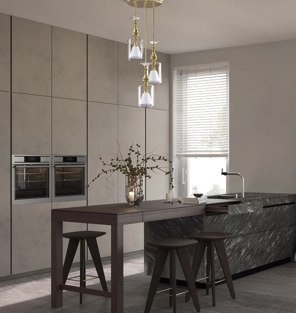 Pendul, Lustra moderna design LUX ANOMALY 01-CH, nickel