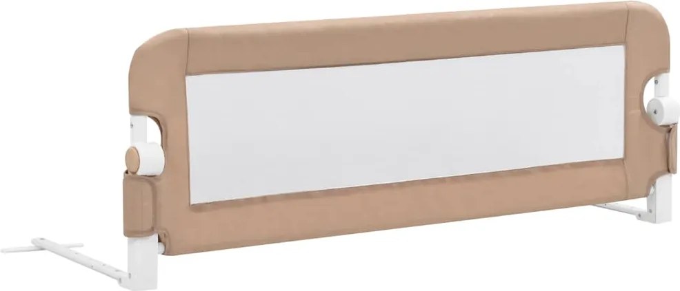vidaXL Balustradă protecție pat copii, gri taupe, 120x42 cm, poliester