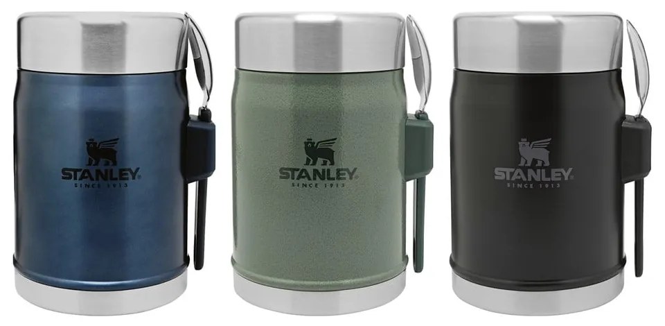 Termos verde pentru mâncare din oțel inoxidabil 400 ml Legendary Classic Hammer Tone Green – Stanley
