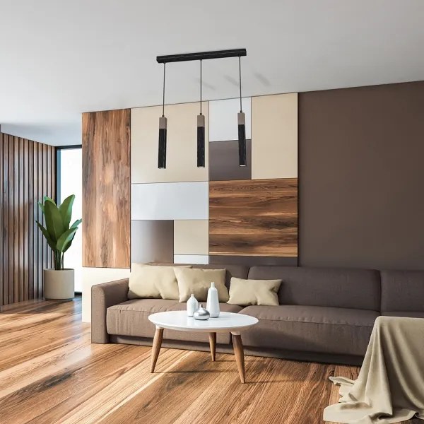 Lustră pe cablu SOLO 3xGU10/MR11/40W/230V neagră