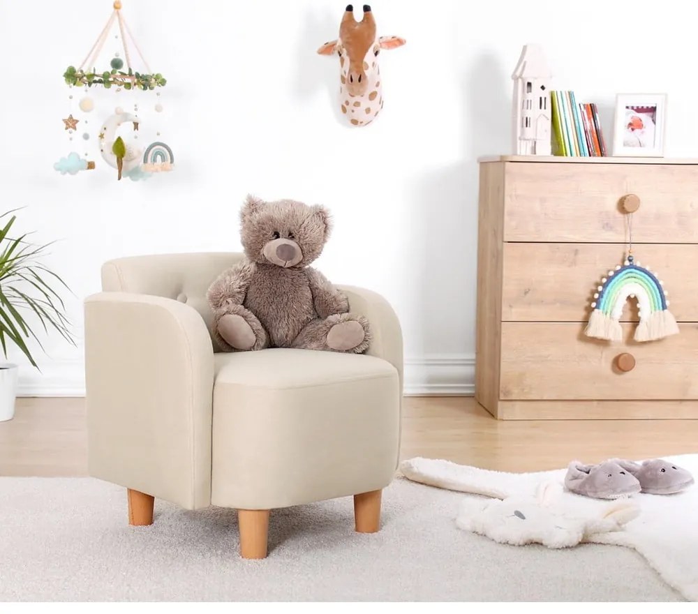 Fotoliu pentru copii crem Volie – Artie