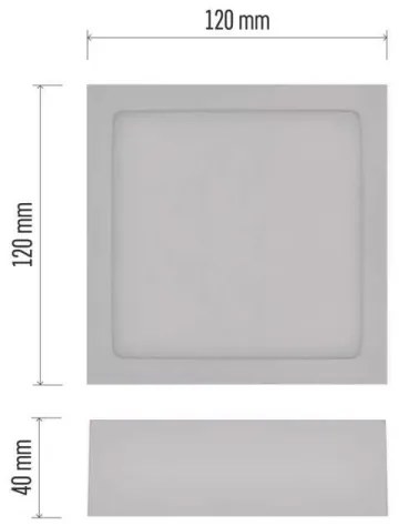 Plafonieră LED/7,6W/230V 3000/3500/4000K 12x12 cm alb