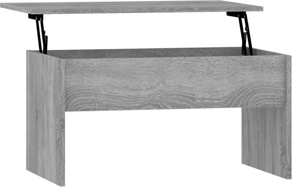 vidaXL Măsuță de cafea, gri sonoma, 80x50,5x41,5 cm, lemn prelucrat