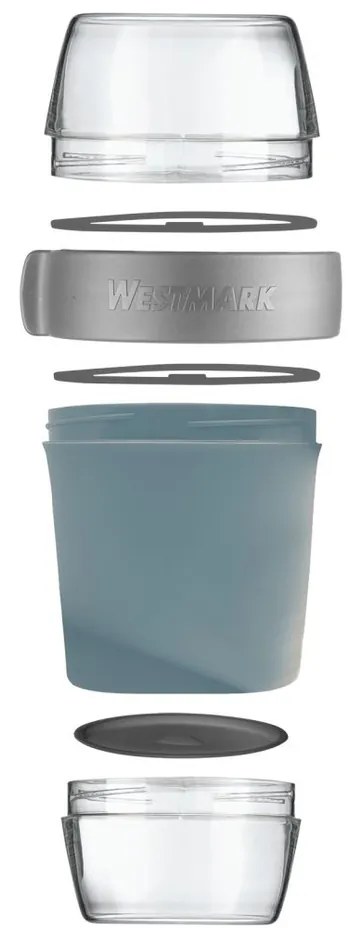 Recipient pentru alimente Westmark din trei piese,1150 ml, albastru