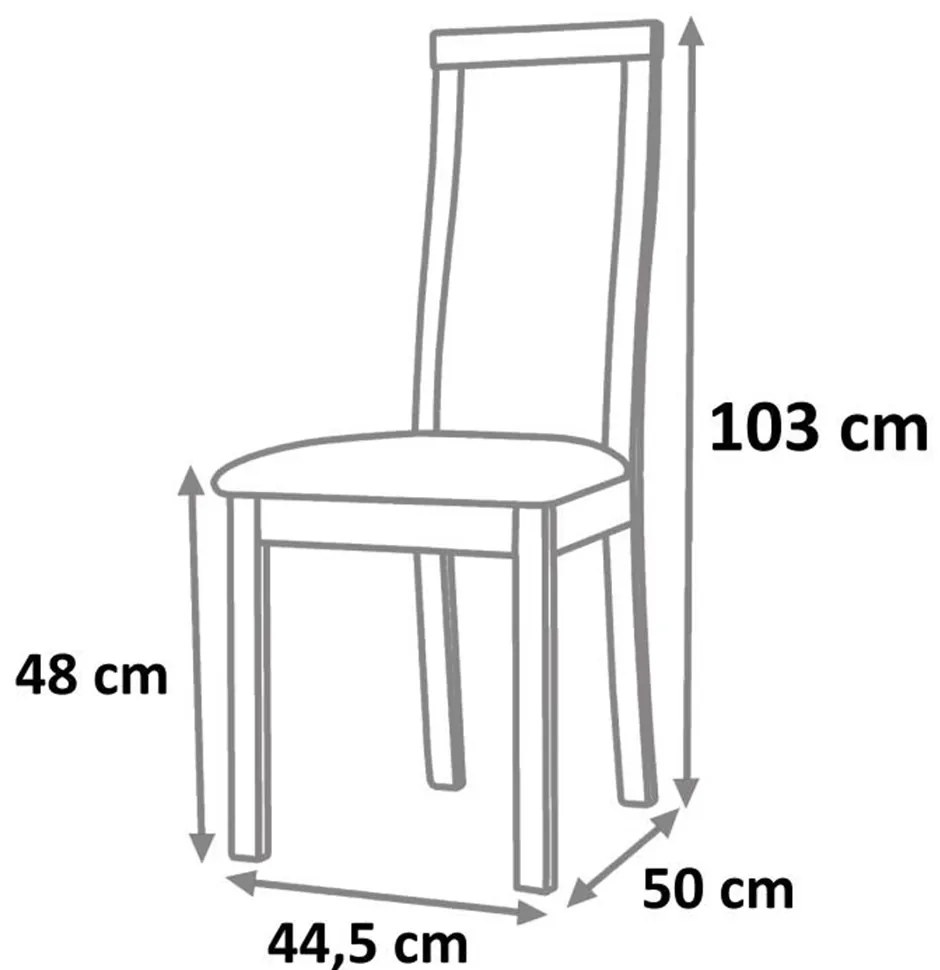 Scaun lemn, cireş/material bej, BONA NEW