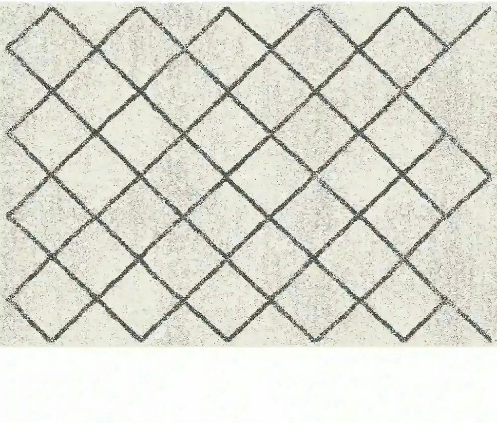 Covor MATES TYP 2, 57x90 cm, forma dreptunghiulara, poliester, bej/neg