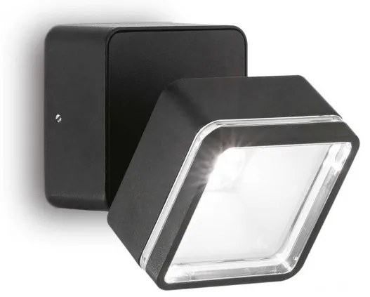 Aplica de perete exterior, IP54 OMEGA AP SQUARE NERO 4000K