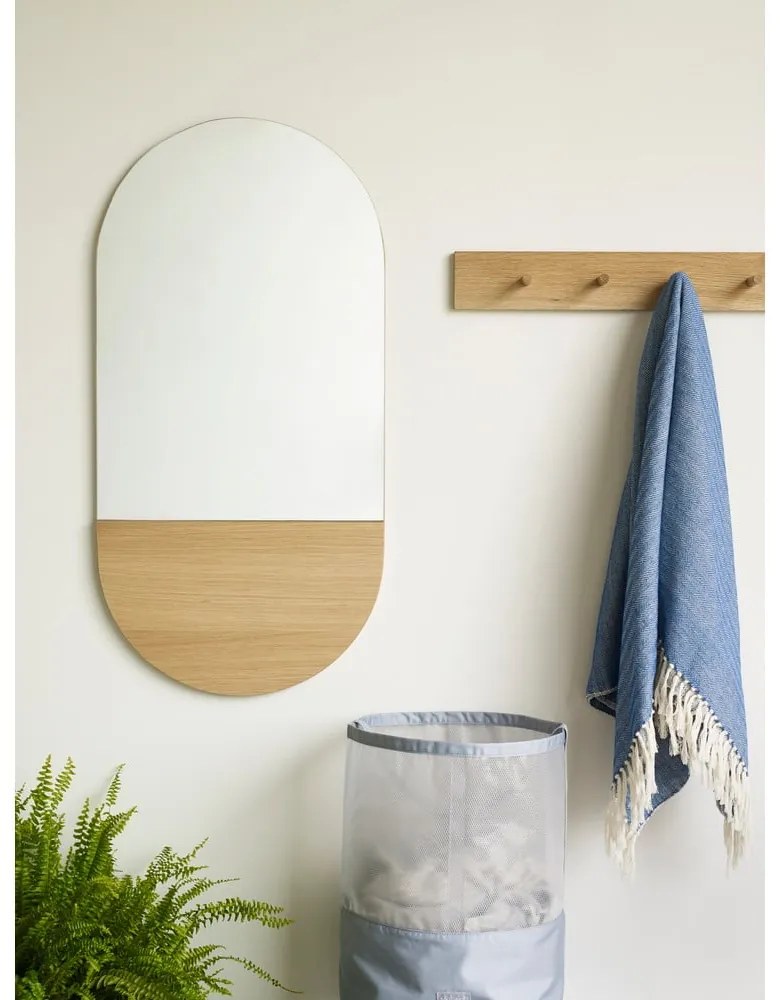 Cuier de perete în culoare naturală din lemn de stejar Folk – Hübsch