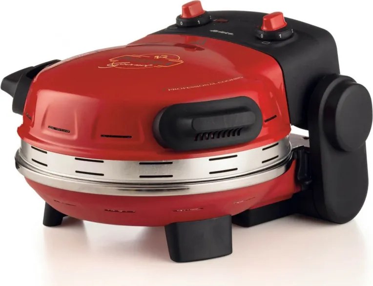 Cuptor electric pentru pizza Ariete „Pizzeria Gourmet” 0934/00, 1500 W, 32 cm, Pana la 400°C, 5 trepte, Rosu