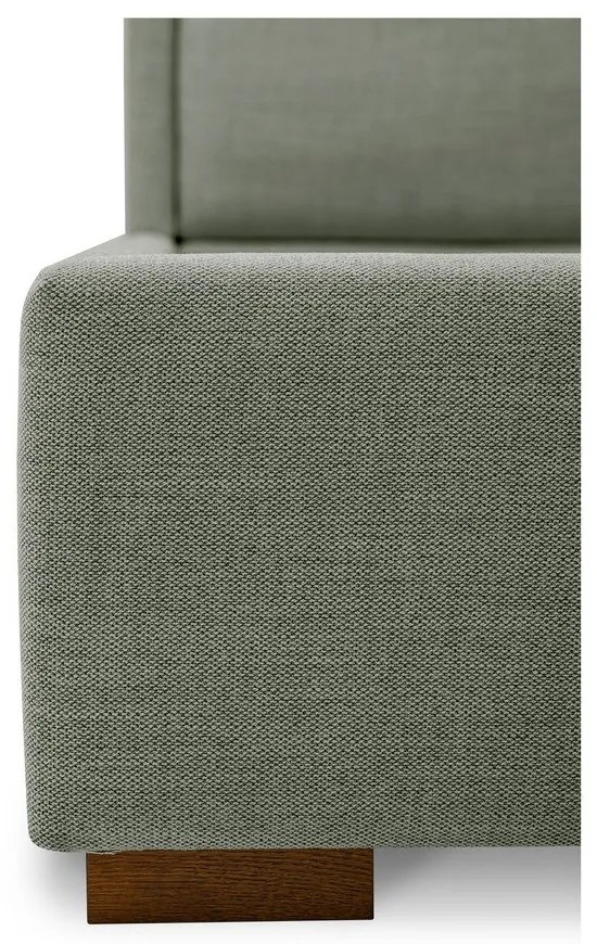 Pat matrimonial gri tapițat cu somieră 160x200 cm Dreamer – Scandic