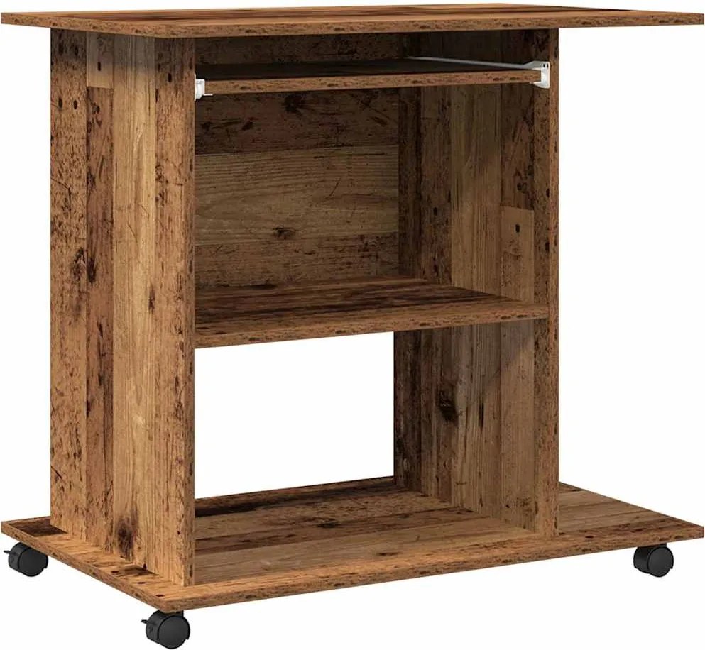 vidaXL Birou pentru computer lemn vechi 80x50x75 cm din lemn prelucrat