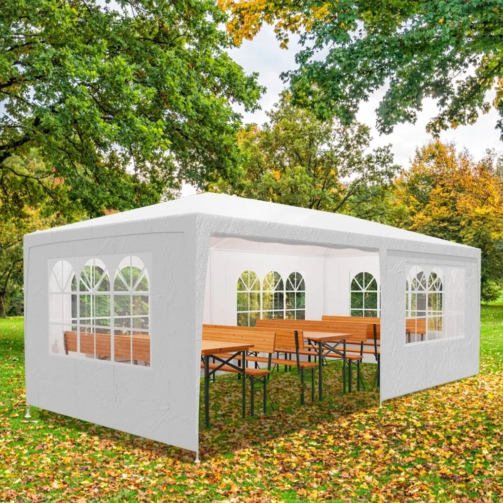 Cort de petrecere NEAPOL, 3x6m, alb Jurhan