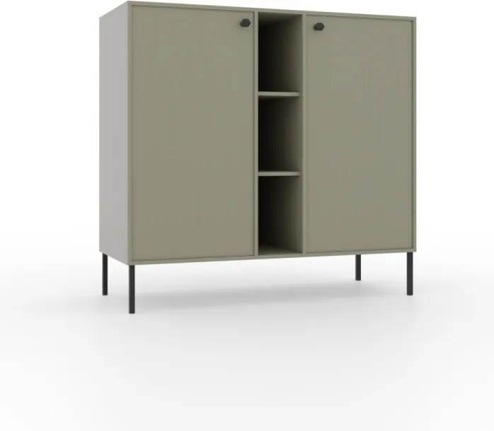 Comodă cu diua usi, 100x41x95, Tili System, ADRK Furniture (Culoare: Eucalipt / Eucalipt)