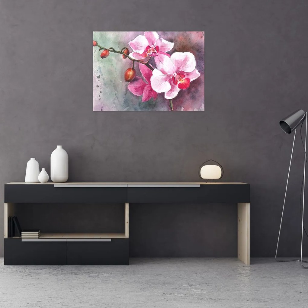 Tablou - Orhidee, acvariu (70x50 cm)