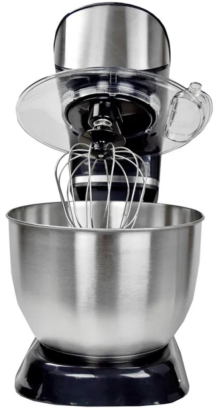 Mixer planetar Royalty Line RL-PKM1900.7, 1900W, 6.5 L, Cupa inox, 6 trepte de viteza + Pulse, Accesorii, Negru