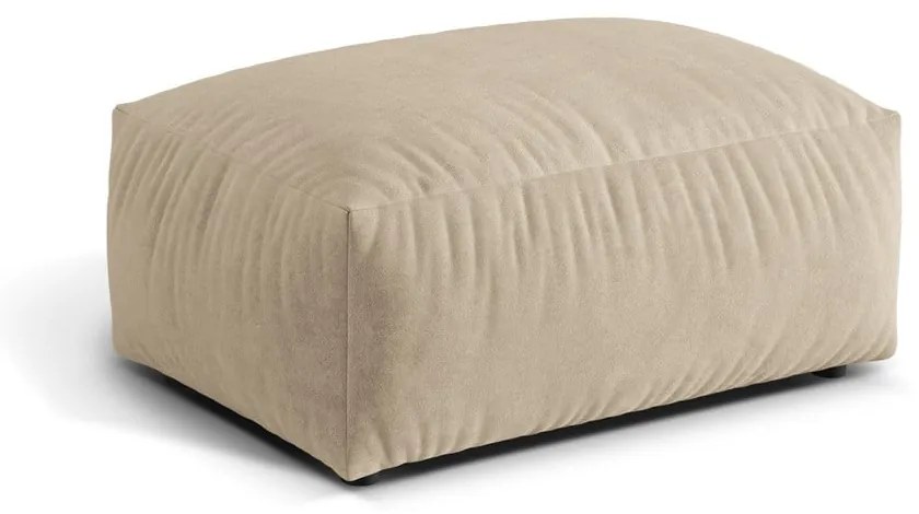 Taburet modular bej cu tapițerie din catifea Martina – Micadoni