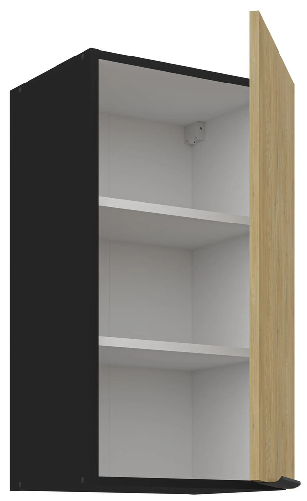 Dulap superior de bucătărie Carminia 40 G-72 1F (stejar cremona + negru). 1128010