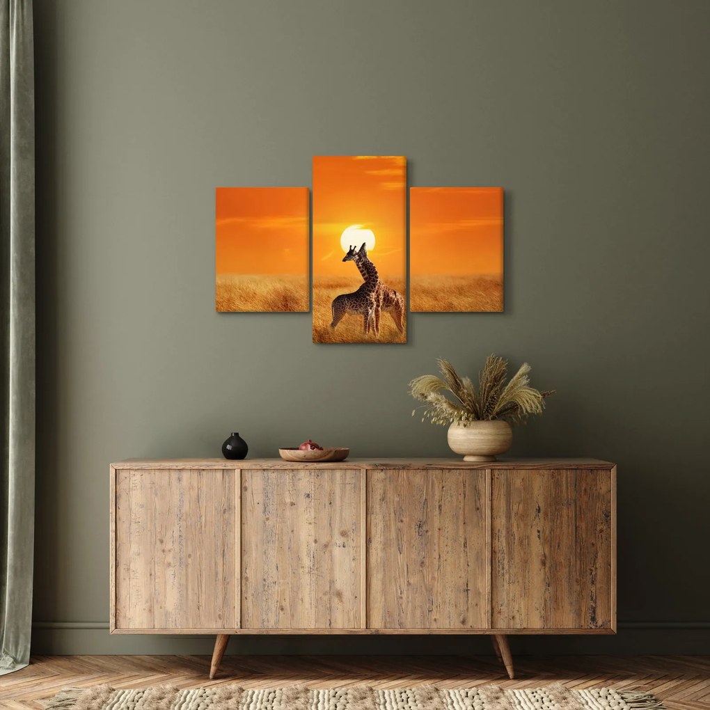 Tablou - Girafe în Parcul Național Serengeti (90x60 cm)