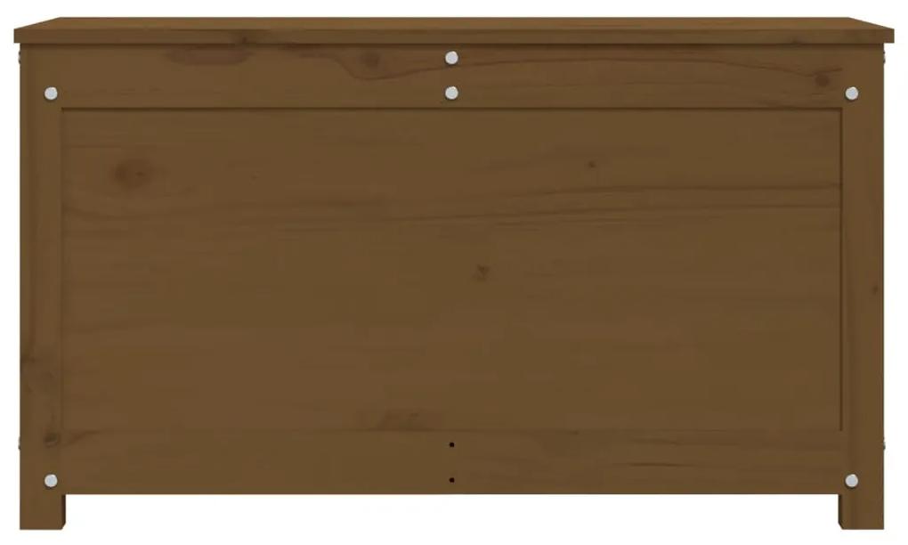Cutie de depozitare, maro miere, 80x40x45,5 cm, lemn masiv pin 1, maro miere, 80 x 40 x 45.5 cm