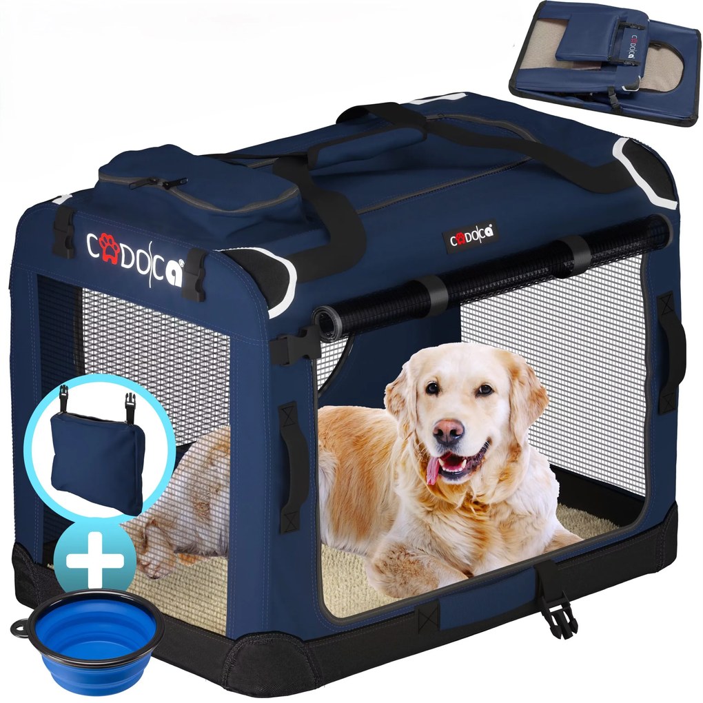 Deuba Geanta de transport pentru caini XXXL 101x69x70cm - albastra