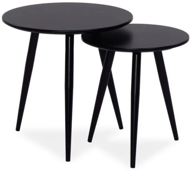 Set 2 buc. masă de cafea metalică Carylon (Negru). Promo -7%. 1050045