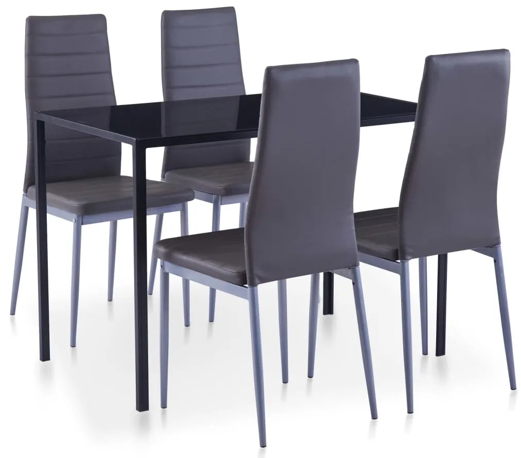 vidaXL Set mobilier de bucătărie, 5 piese, gri