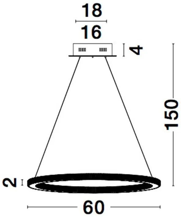 Lustra LED dimabila design elegant CILION 60cm