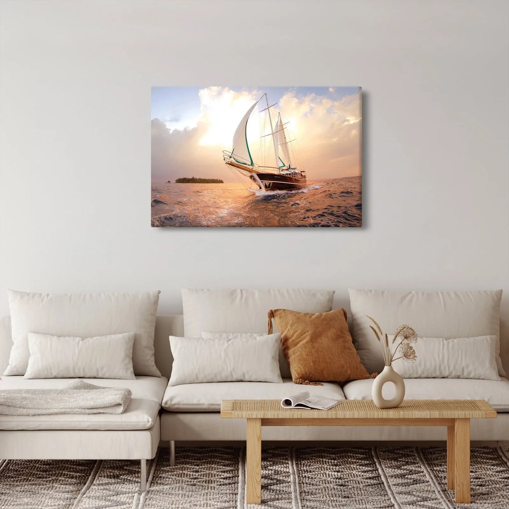 Tablou cu iaht (90x60 cm)